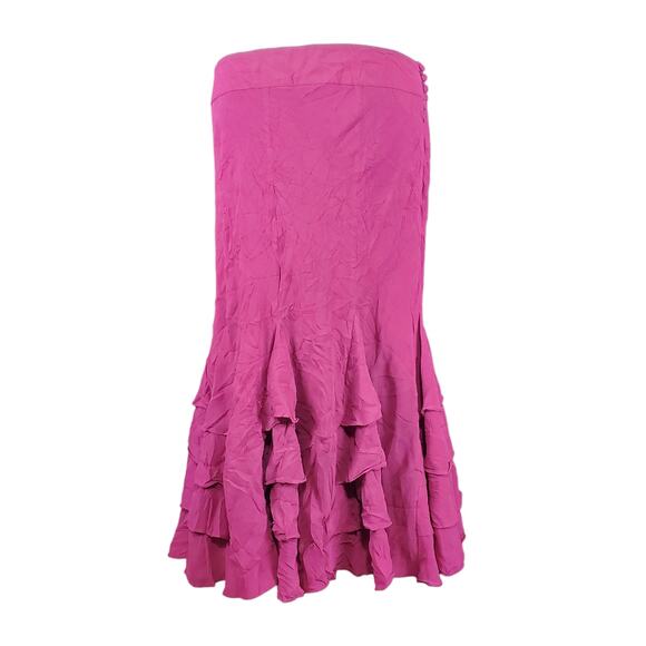 Coast Dresses & Skirts - Silk Fairycore Skirt Asymmetrical Hem Magenta Midi Coast - Size 14